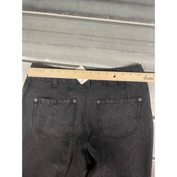 We The Free Free People Supersonic Slim Pants Womens 6 Black Faded Wash Cropped - Picture 10 of 13